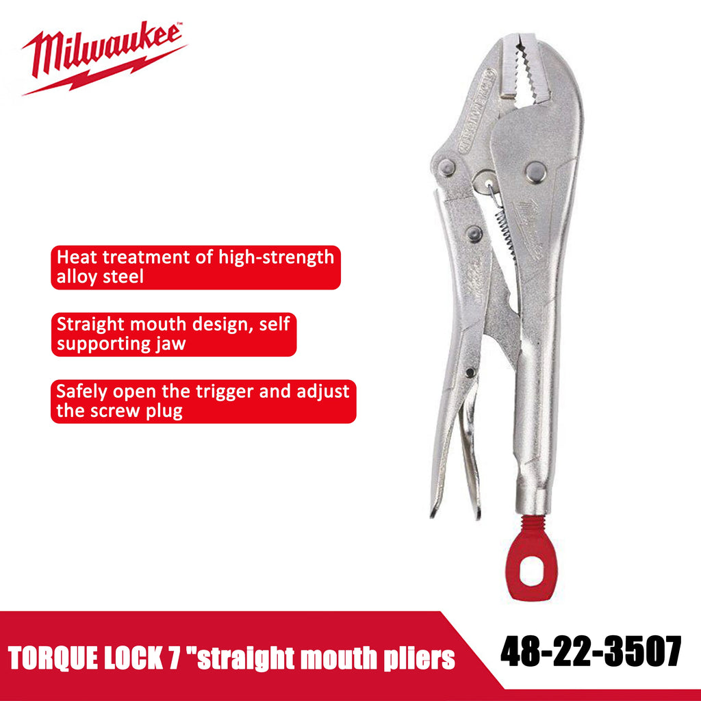 Milwaukee TORQUE LOCK 7-Inch Straight Mouth Locking Pliers