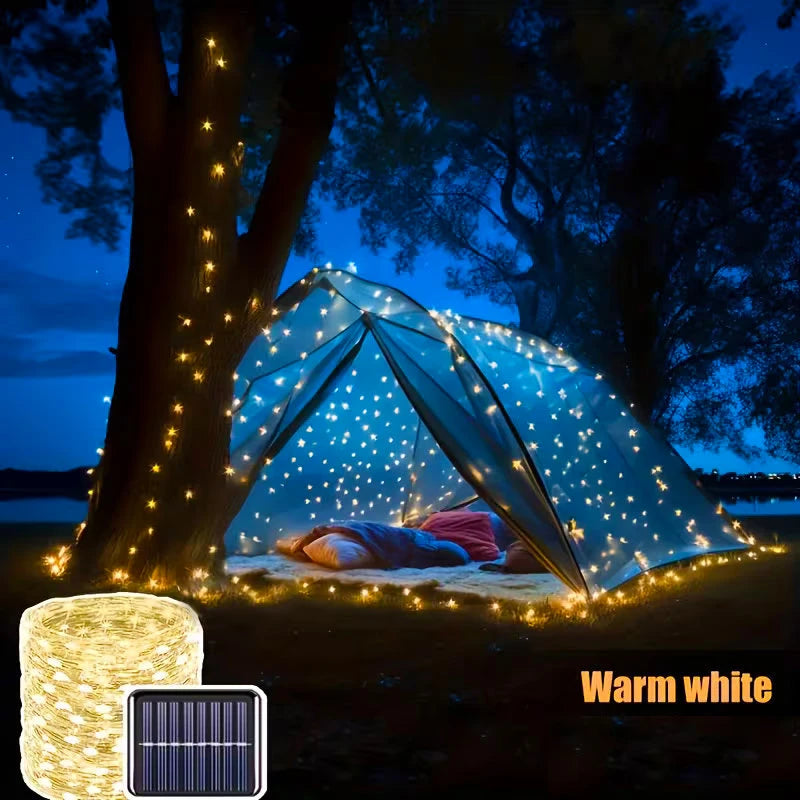 Waterproof Solar LED String Lights for Garden & Outdoor Decor