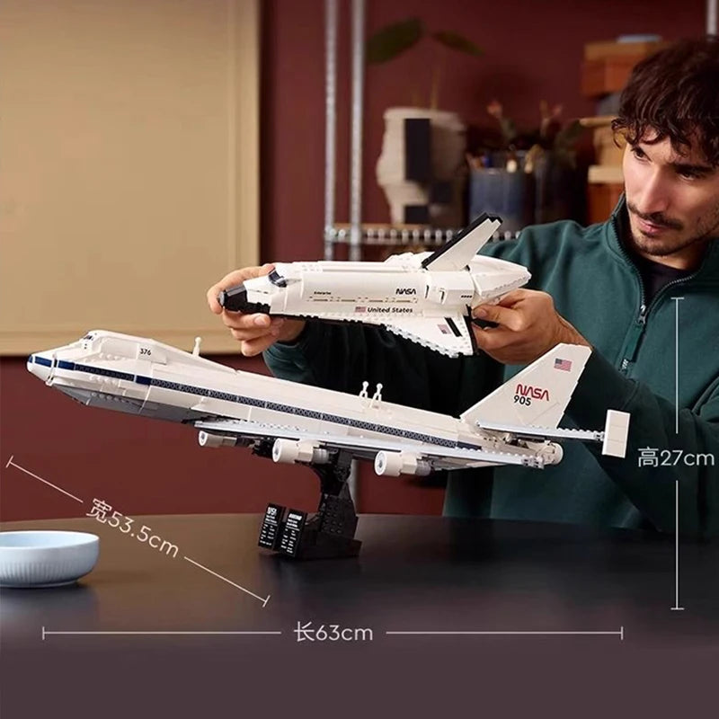 2417-Piece Space Plane Building Kit - Shuttle Carrier Aircraft Toy