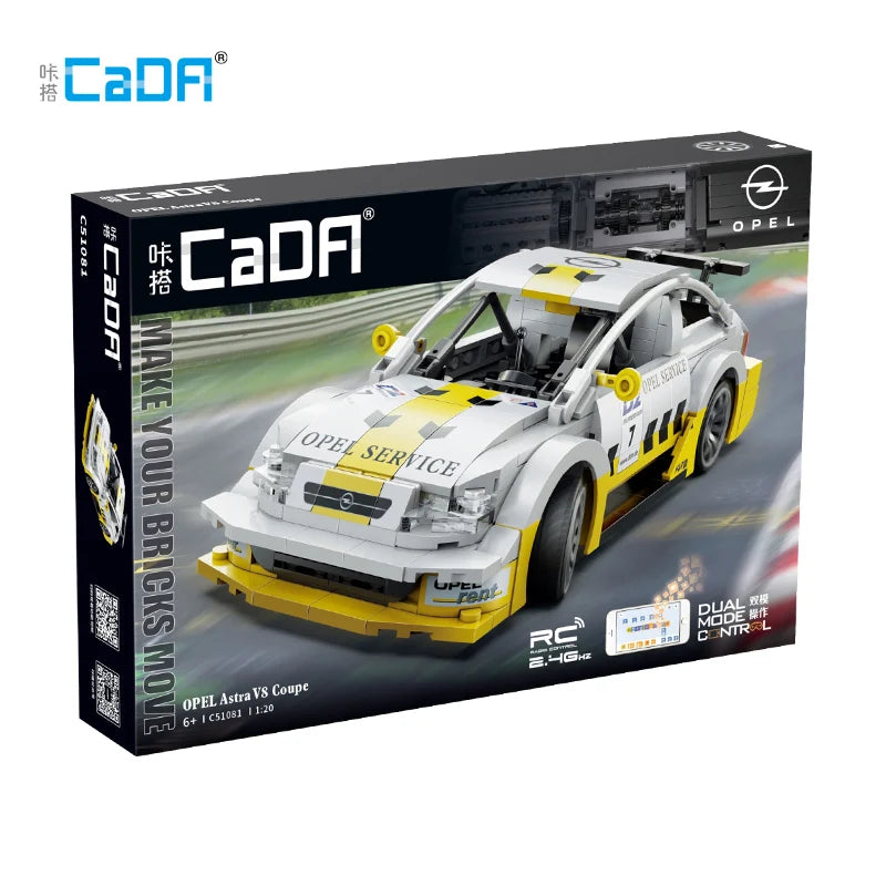 CADA Remote Control Racing Car Building Blocks - Opel Astra V8 Coupe