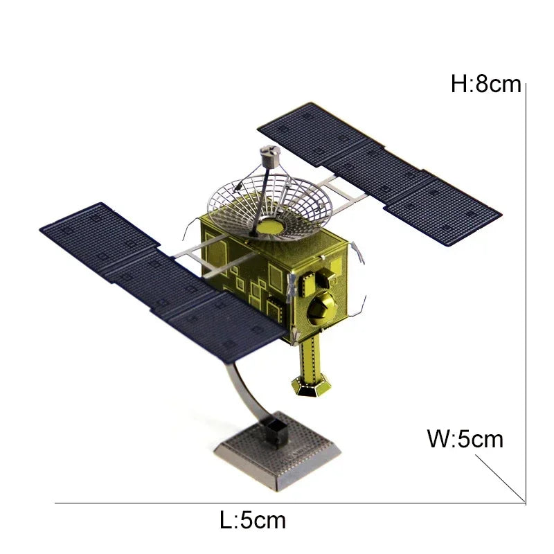 3D Metal Spacecraft Puzzle - Hubble Telescope & Mars Rover Model