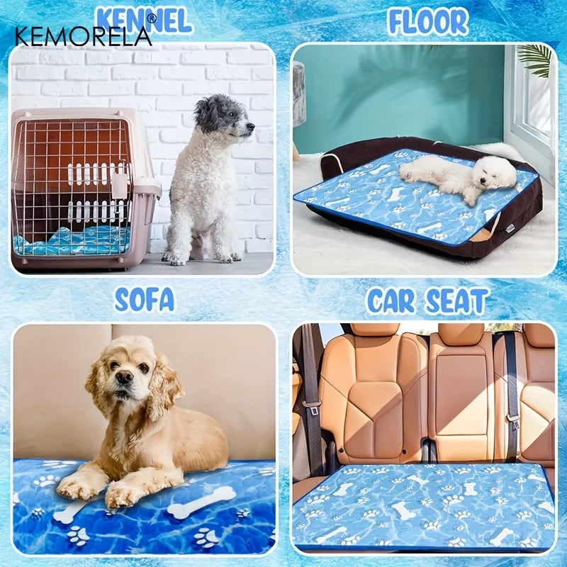 KEMORELA Large Self-Cooling Dog & Cat Pad - Washable, Durable Comfort