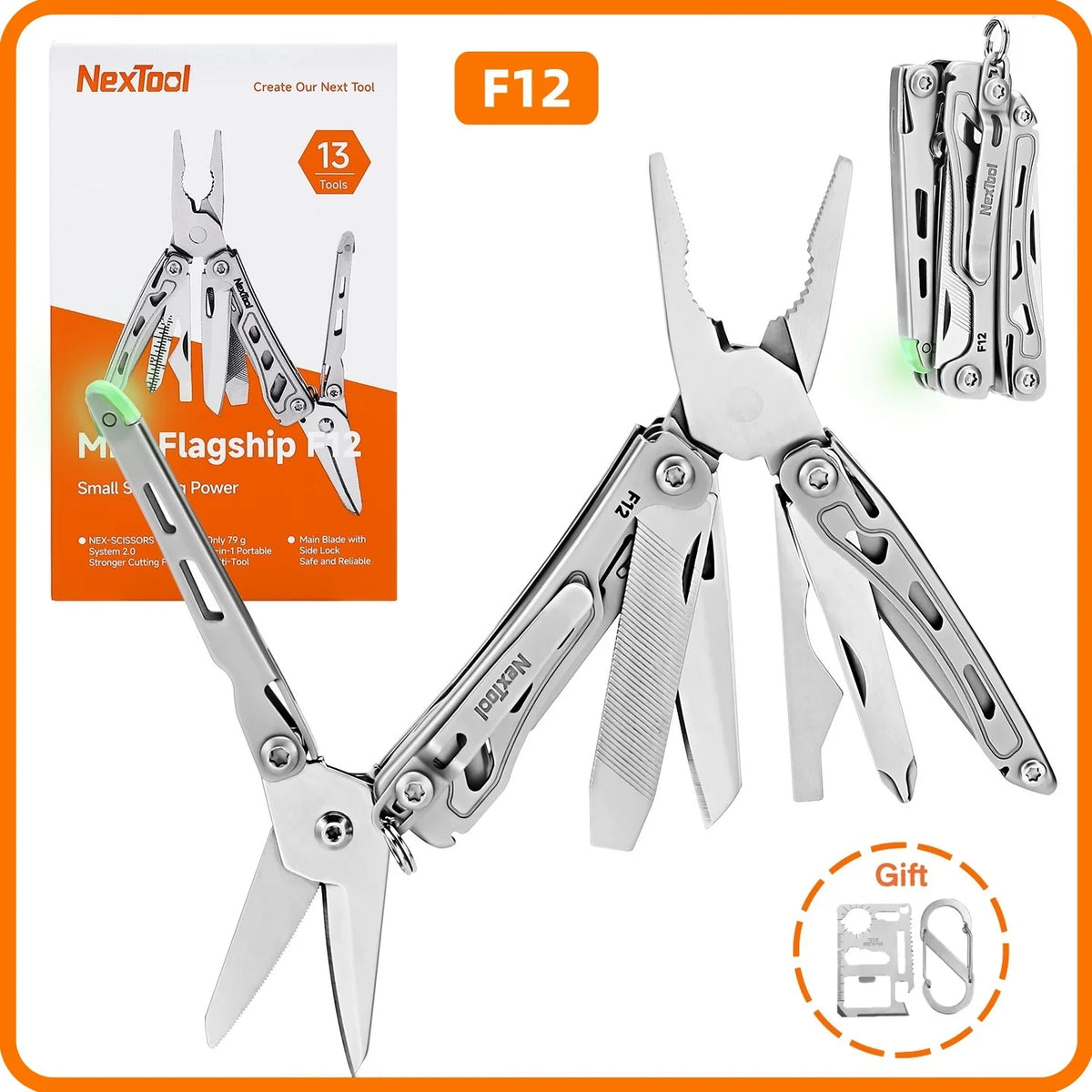 NexTool Mini Flagship F12 13-in-1 Multi-Tool: EDC Folding Tool