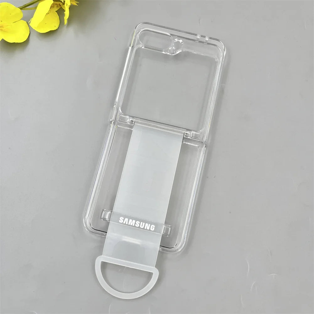 Luxury Shockproof Wrist Strap Case for Galaxy Z Flip 7/6/5