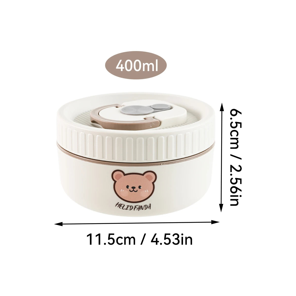 Cute Bear Stainless Steel Insulated Bento Lunch Box for Kids