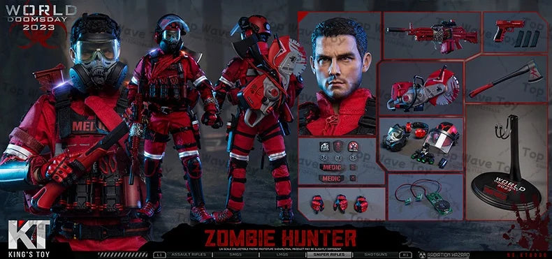 12-Inch Zombie Hunter Action Figure - Highly Movable Soldier Model