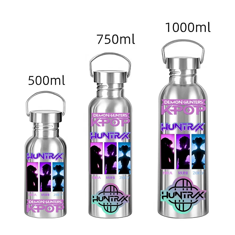 KPop Style Stainless Steel Water Bottle - 500/750/1000ML