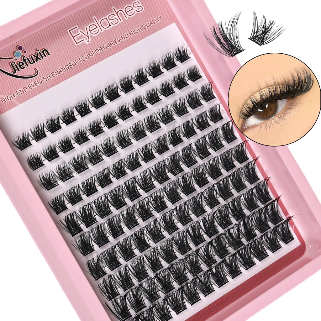 120 Pcs Cluster Lashes - D Curl Wispy Individual Eyelash Extensions