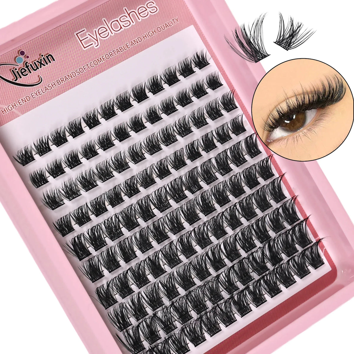 120 Pcs Cluster Lashes - D Curl Wispy Individual Eyelash Extensions