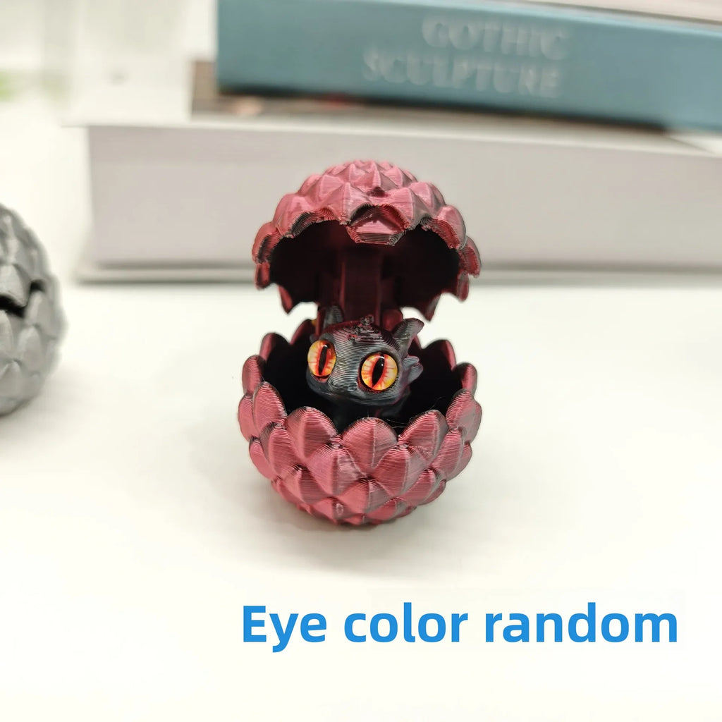 Artistic 3D Printed Dragon Egg Statue - Unique Home Decoration