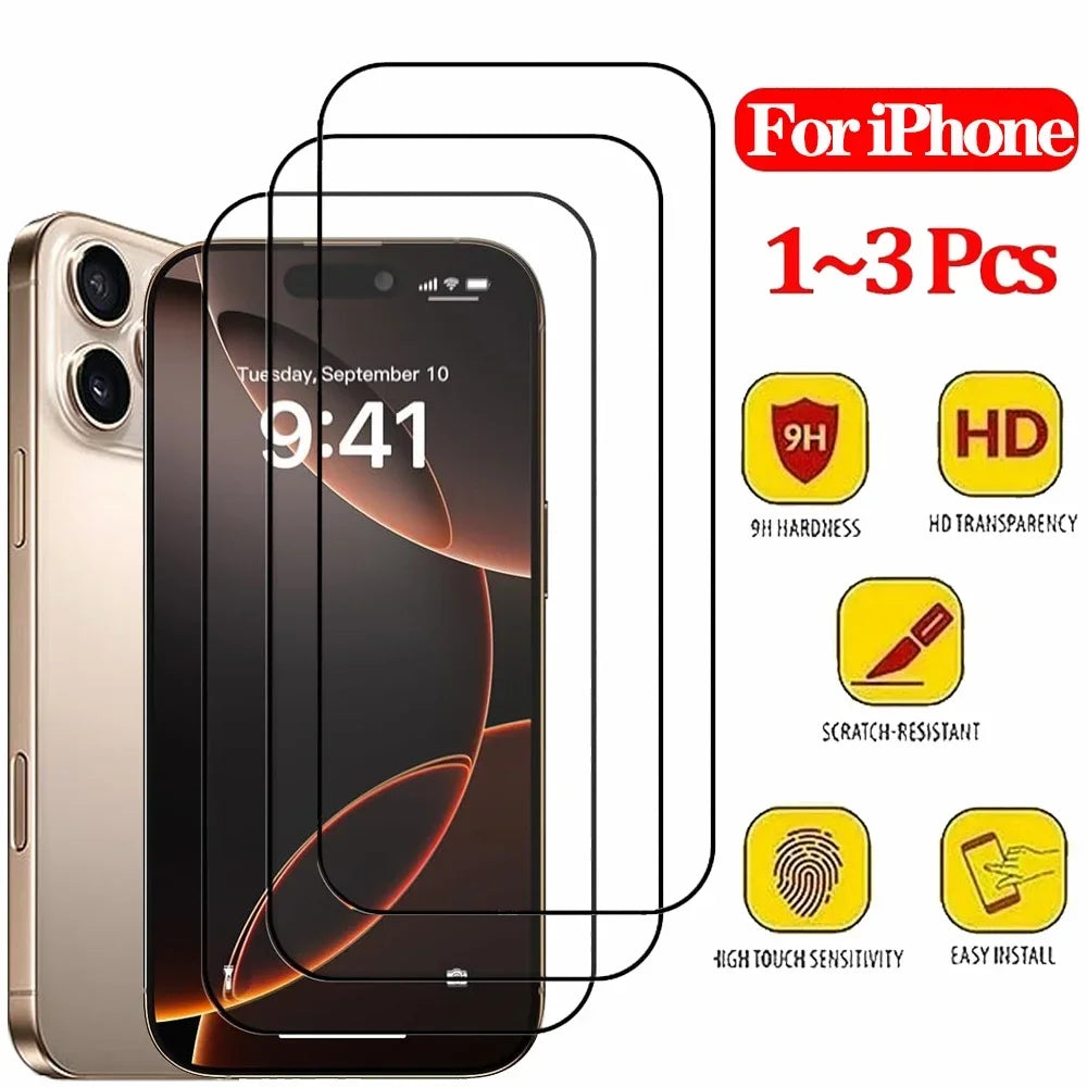 iPhone Screen Protector - 1-3PCS Anti-Scratch Film for iPhone 17/16/15 Pro