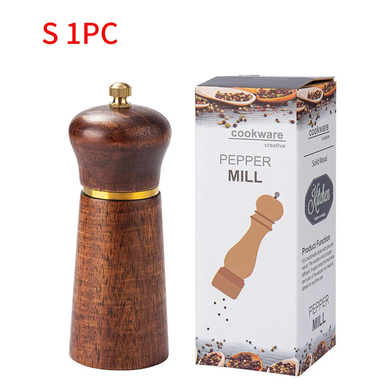 Antique Wood Pepper Mill - Stylish Salt and Pepper Grinder