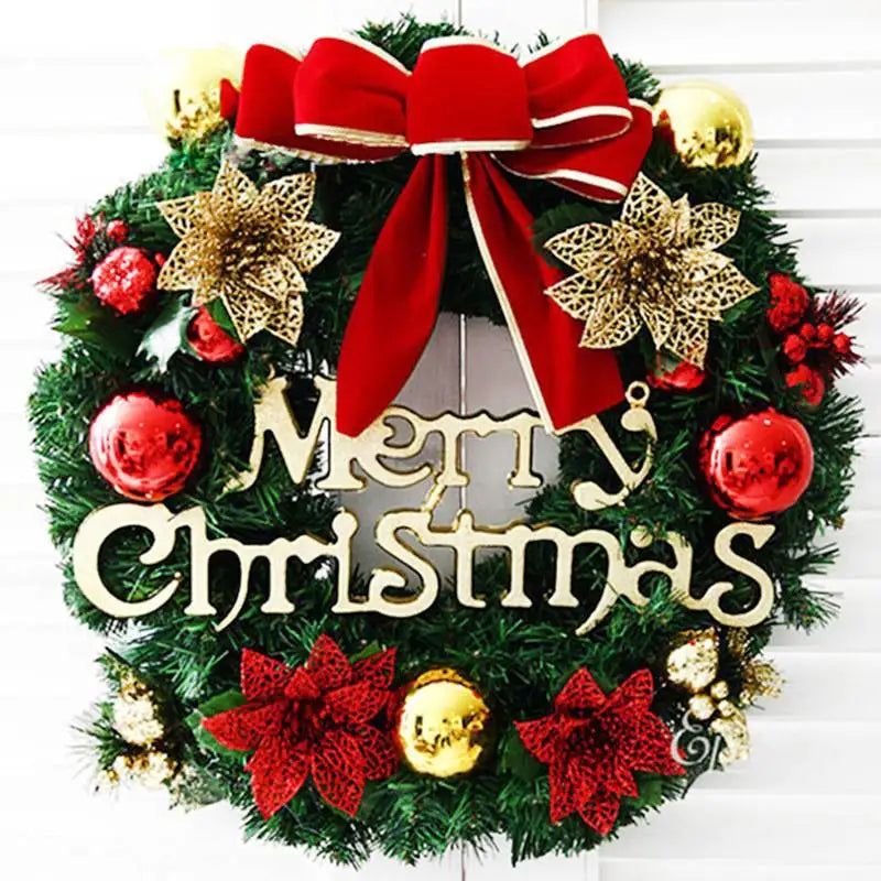 Handmade Christmas Wreath - Lifelike Festive Door & Window Decor