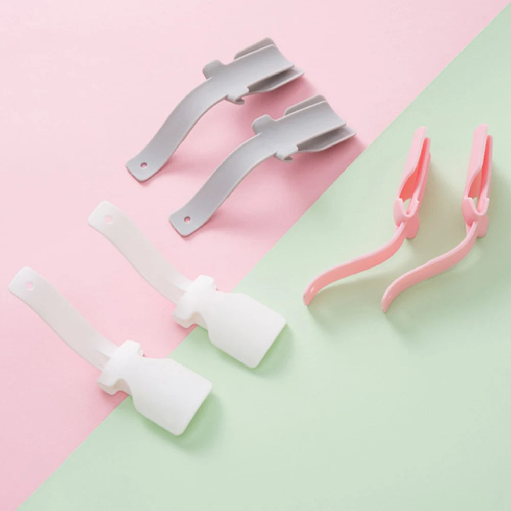 2-Pack Plastic Shoe Horns - Ergonomic Slip Aids for Seniors & Easy Use