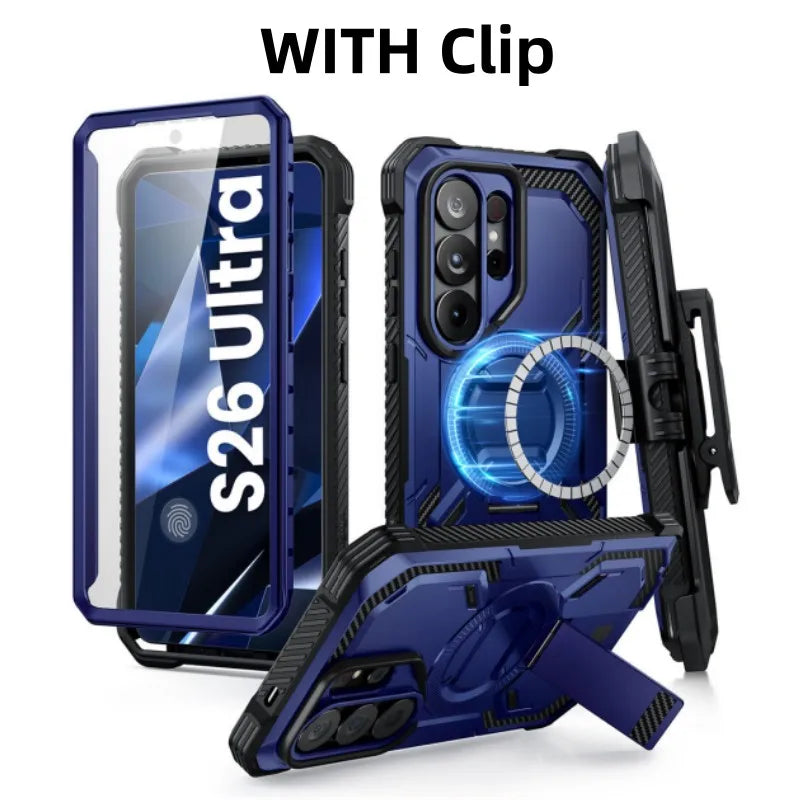 I-BLASON Rugged Armor Case for Samsung Galaxy S26 Ultra - Screen Protector & Stand