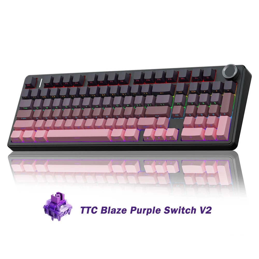 AULA F99 PRO Wireless Mechanical Gaming Keyboard - Tri-Mode, Compact
