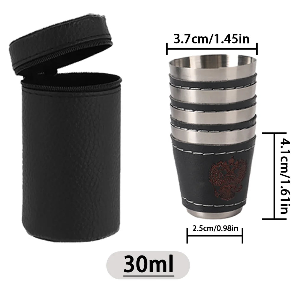 4pcs Stainless Steel Outdoor Travel Cups Set - Perfect for Camping