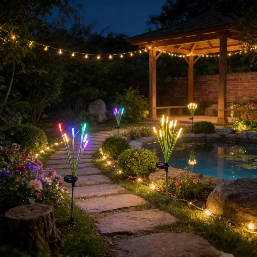 Solar LED Bubble Stake Lights - Waterproof Outdoor Garden Decor