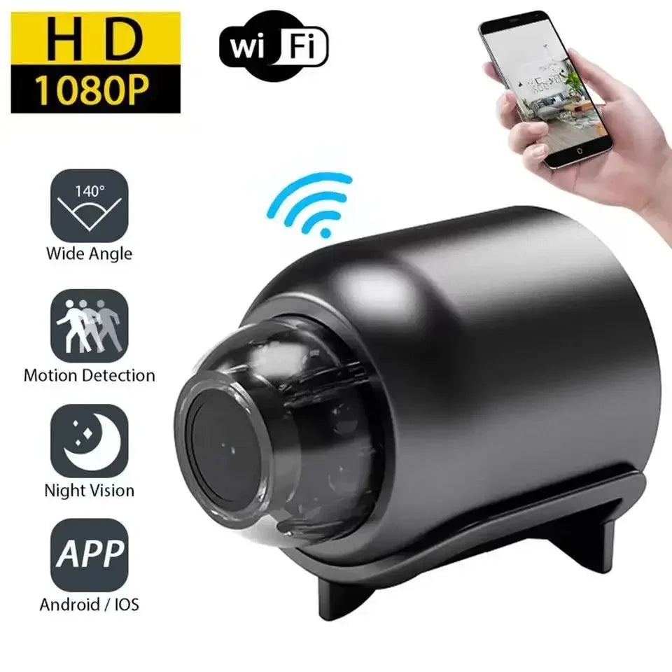 1080P Mini WiFi Camera with Night Vision for Home Safety & Monitoring