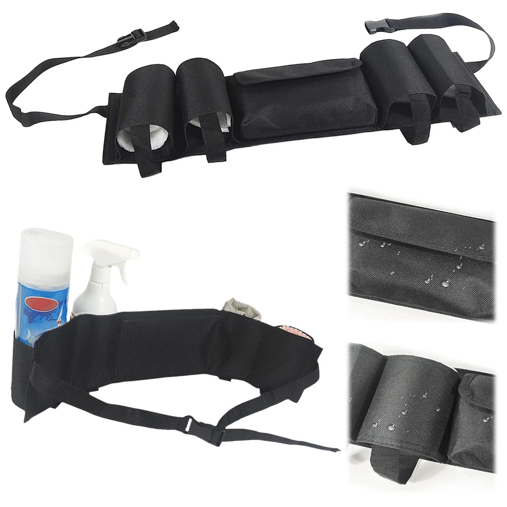 Waterproof Oxford Cleaning Tool Waist Bag Belt - Convenient Storage