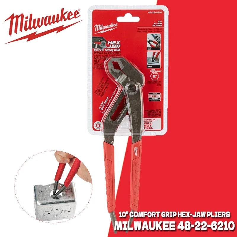 Milwaukee 10" V-Jaw Pliers - Comfort Grip Multitool
