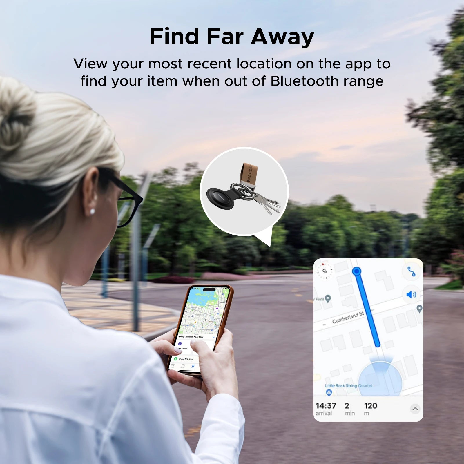 UGREEN SmartTrack Link - Bluetooth Tracker for Apple Find My