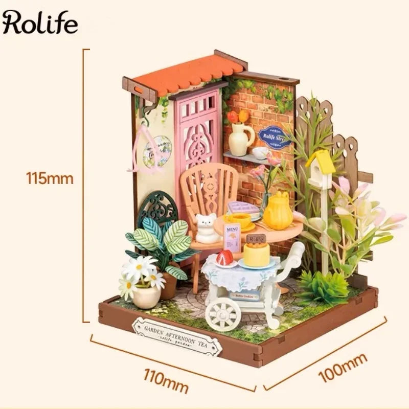 Robotime Rolife Miniature House Building Kits for Kids - 4 Designs