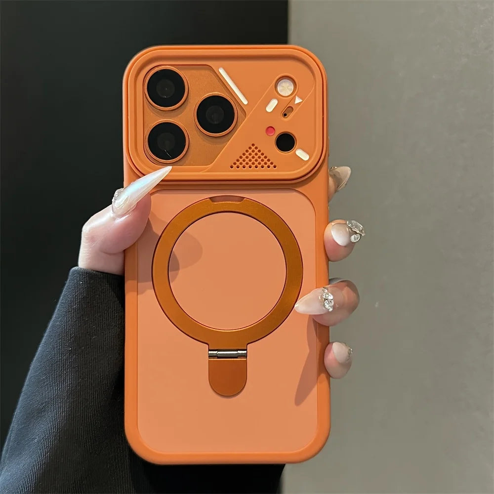 Magnetic Luxury Metal Ring Bumper Case for iPhone 17 Pro & More
