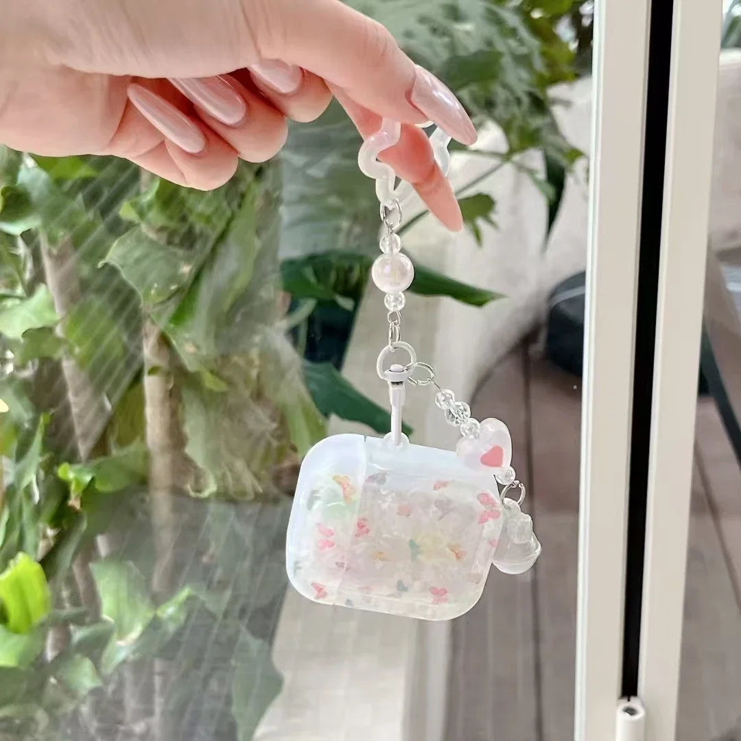 Floral Butterfly AirPods Case with Bracelet for All Generations