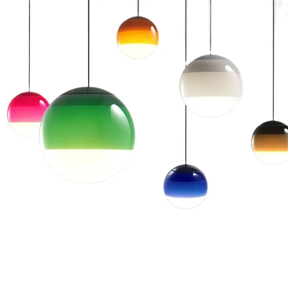 Modern Gradient Glass Ball Pendant Light for Home Decor