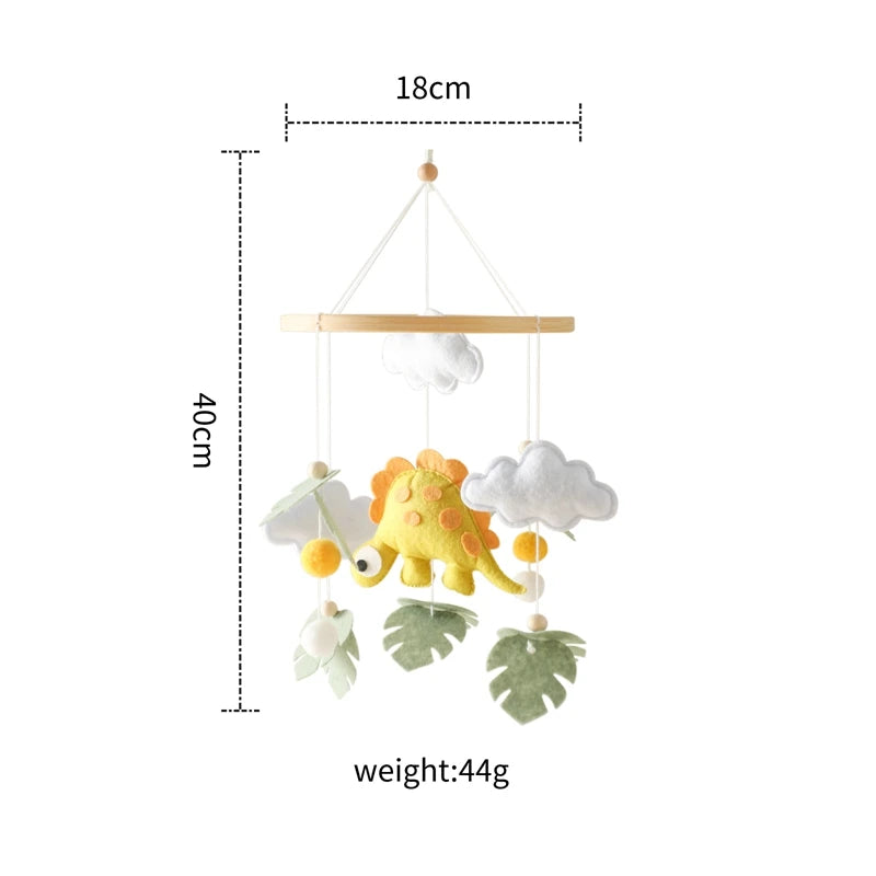 Colorful Wooden Hot Air Balloon Mobile Rattle | Baby Bed Bell Toy