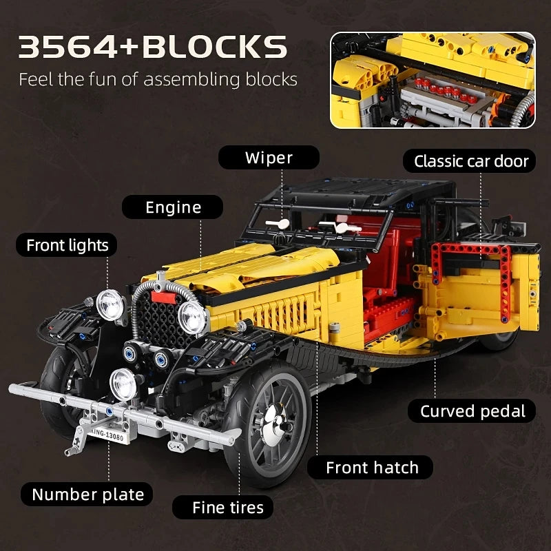 MOULD KING Motorized T50 Classic Car Building Blocks Set