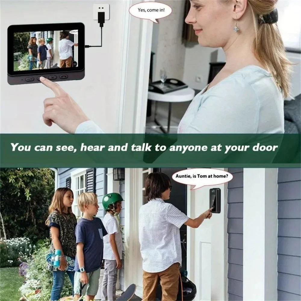 Smart Wireless Video Doorbell - HD Motion Detection & Night Vision