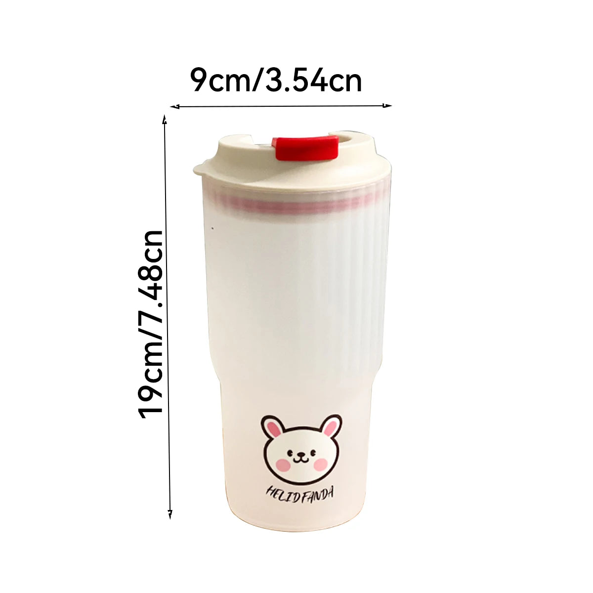 Cute Bear Large Capacity Water Bottle – Leak-Proof Tumbler