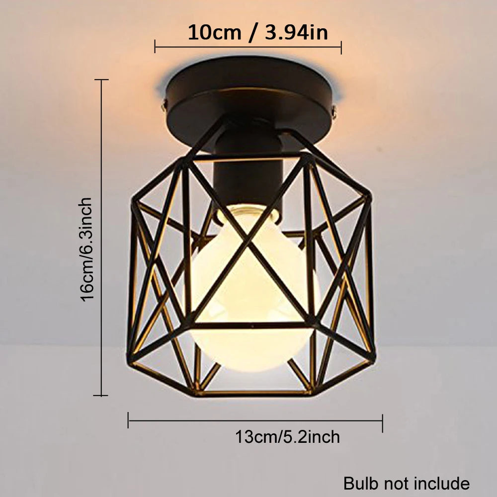Modern Minimalist LED Pendant Light - Gold & Black Metal Fixture
