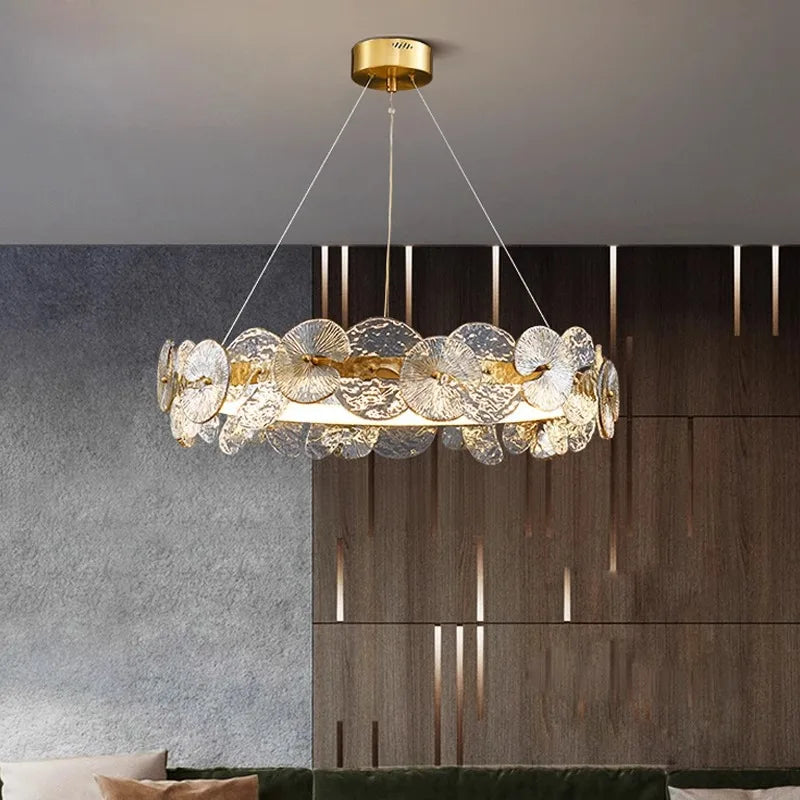 Luxury Crystal Pendant Chandelier - Modern Ring Lamp for Any Room