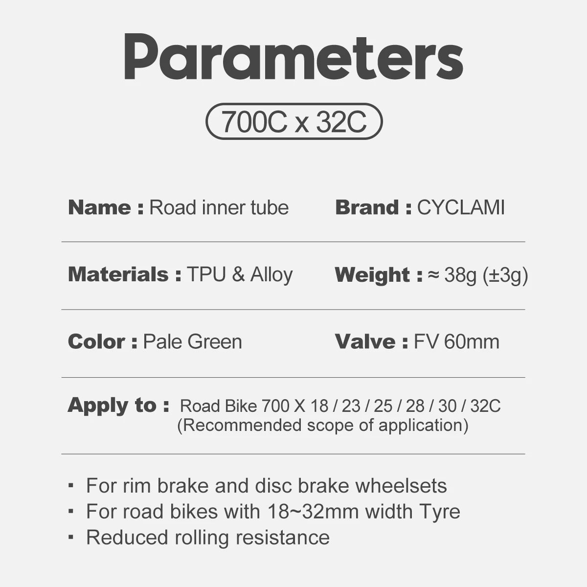 10 Pcs Ultralight TPU Bike Inner Tubes 700C - Presta Valve Compatible