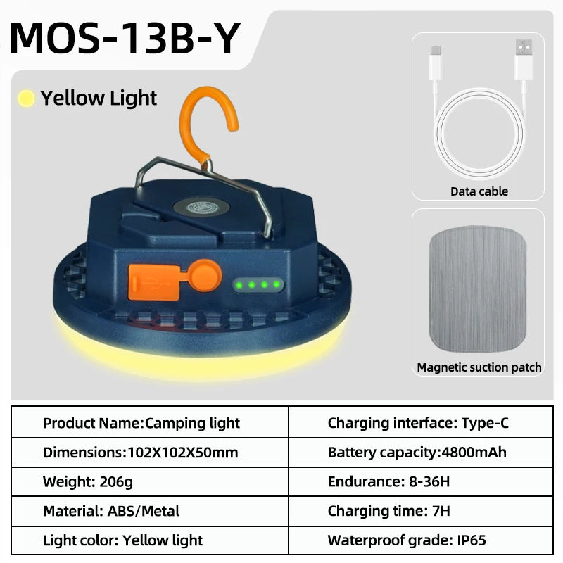 MOSLIGHTING Rechargeable Camping Lantern - Portable Emergency Light