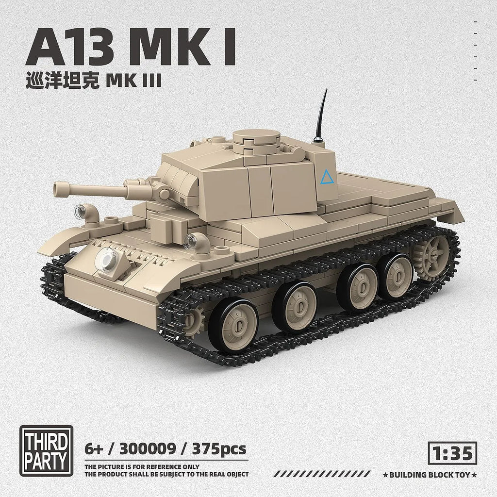 A13MK.I Cruiser Tank Building Blocks - Epic Tank Model for Kids
