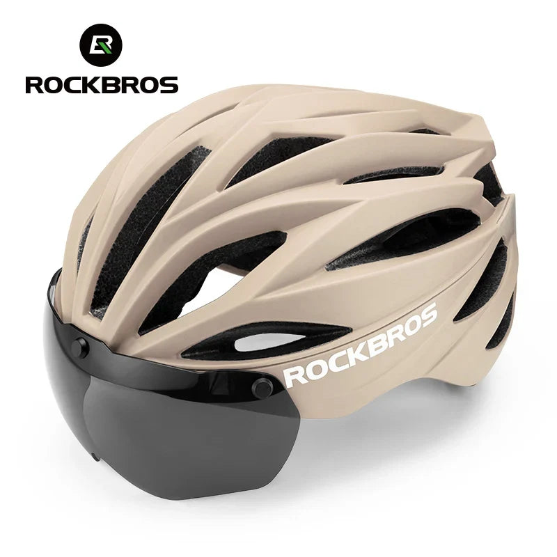 ROCKBROS Adjustable Cycling Helmet with Magnetic Goggles - Ultimate Safety