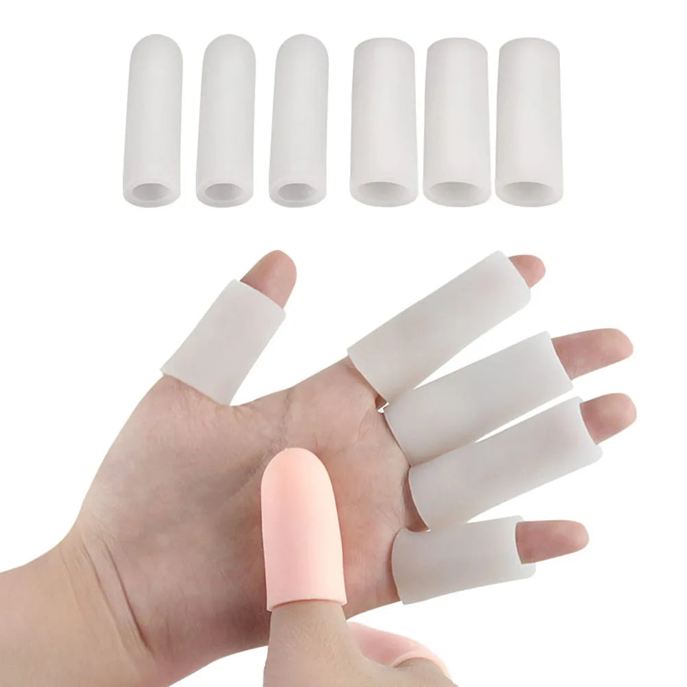 5Pcs Silicone Finger Caps - Waterproof Protectors for Blisters & Eczema