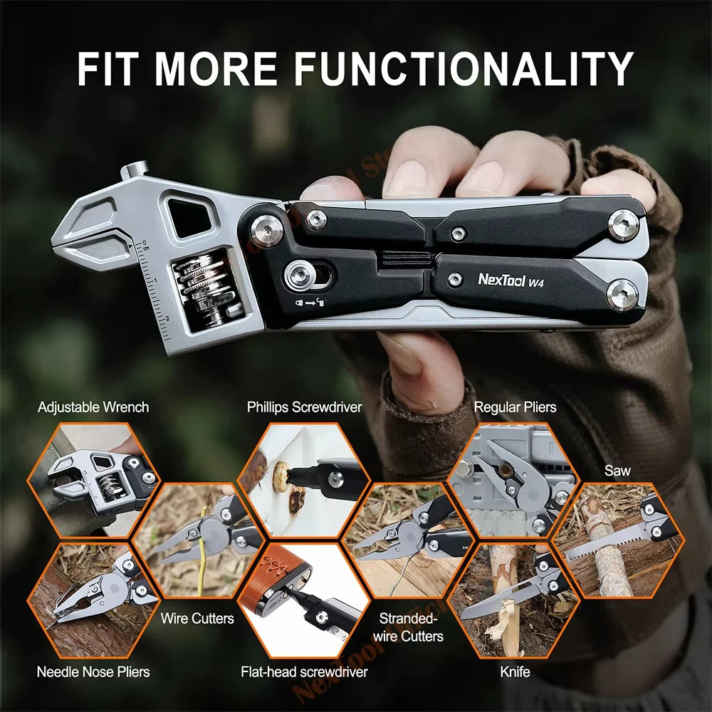 NexTool 11-in-1 Multitool Wrench & Folding Knife for Woodworking