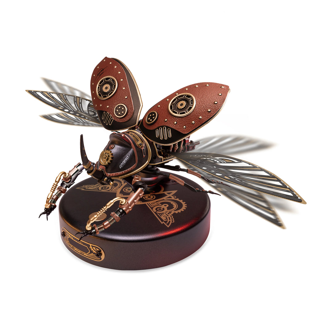 Robotime Rokr Golden Coin Turtle 3D Puzzle with LED Light - Steampunk Design