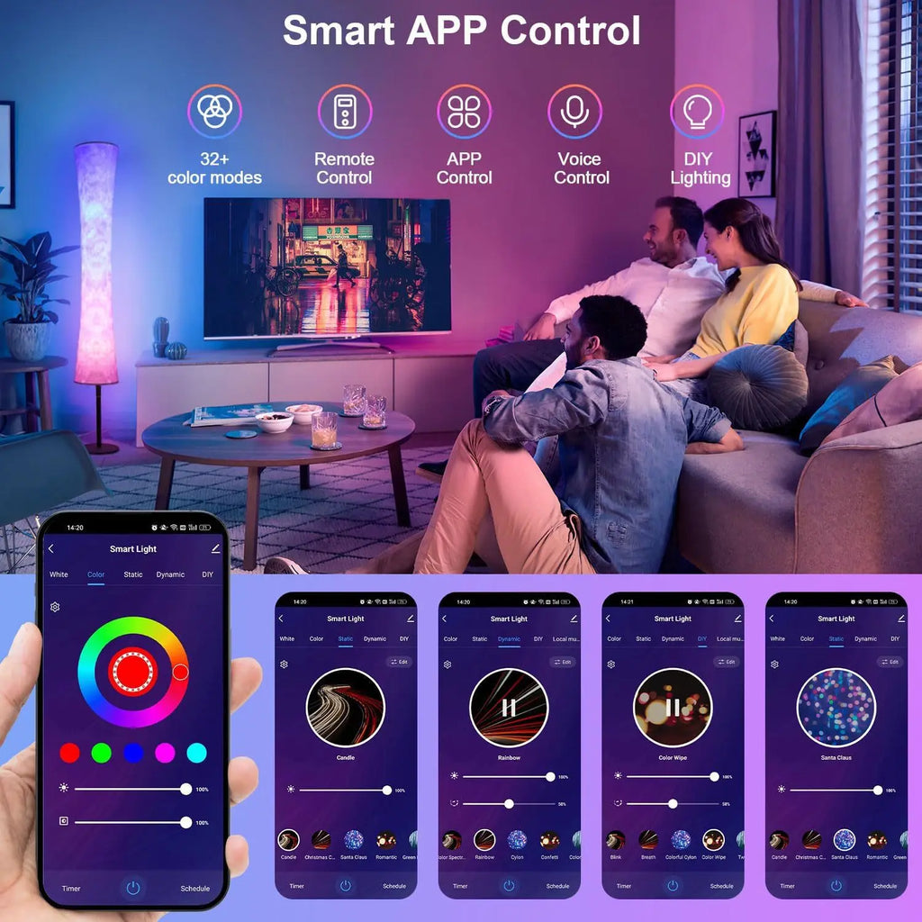 Smart RGB Floor Lamp - Tuya App Control & Alexa Enabled