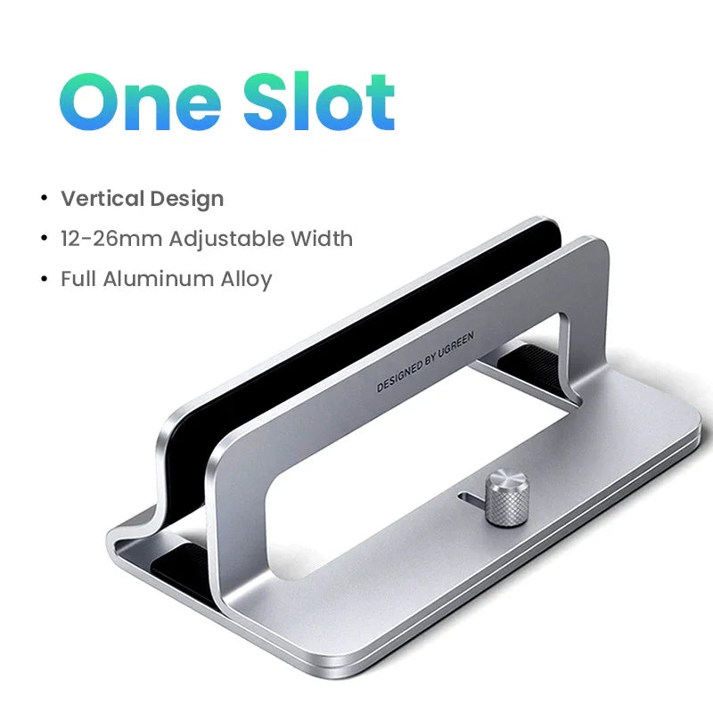 UGREEN Vertical Laptop Stand - Triple Slot Aluminum Holder