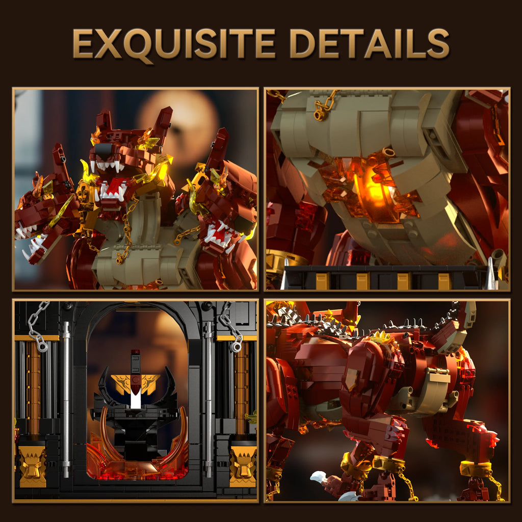 Cerberus Inferno Building Blocks - Three-Headed Dog Puzzle Toy