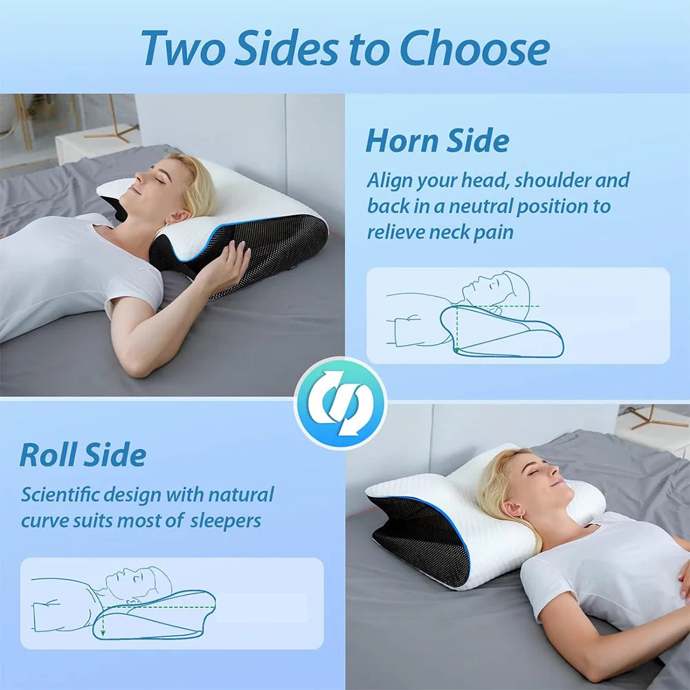 Ergonomic Memory Foam Neck Pillow for Superior Comfort and Support