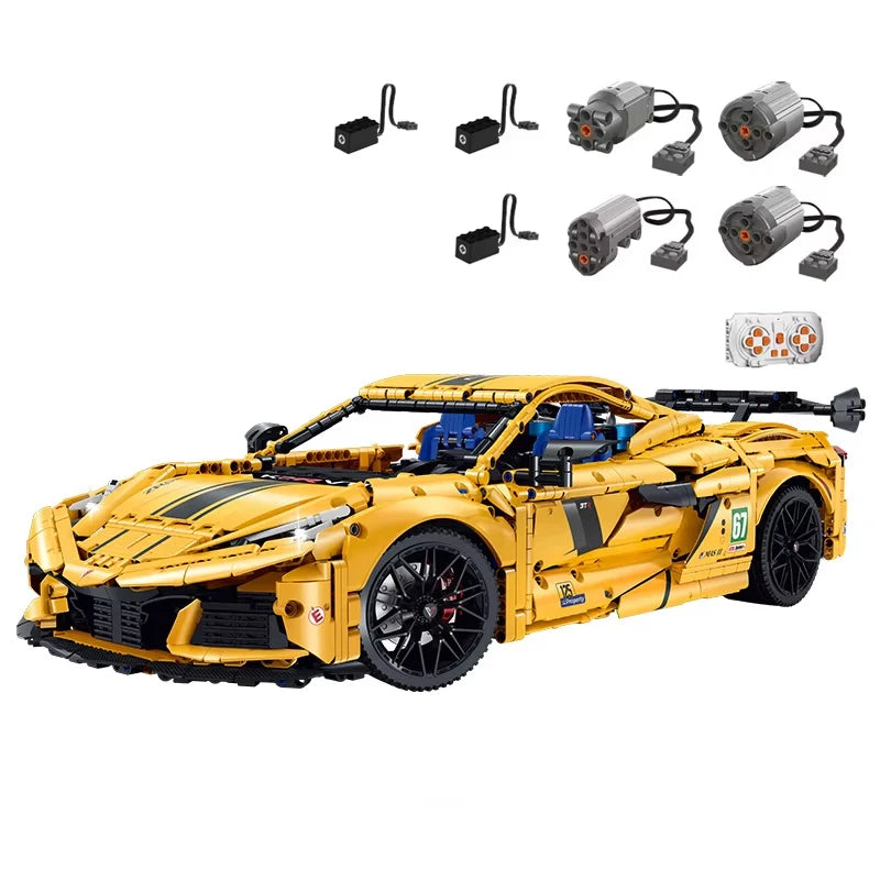 MOC Super Sport Car Building Blocks - Remote Control Hypercar Toy