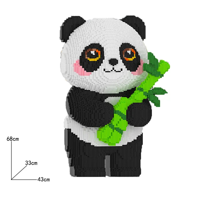 Cowboy Camouflage Panda Building Blocks - Fun 3D Puzzle Toy