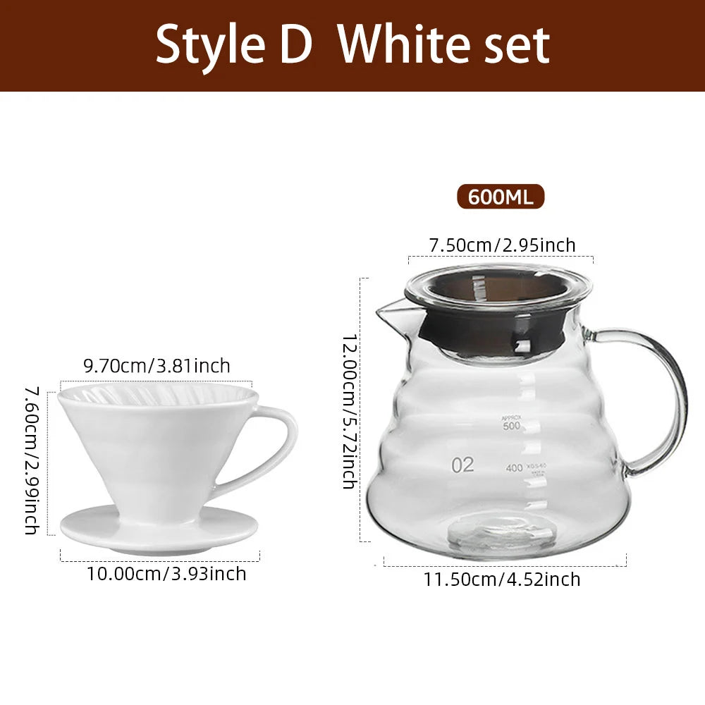 MYVIT Reusable 600ml Coffee Filter Cup Set - Hand Brew Perfection